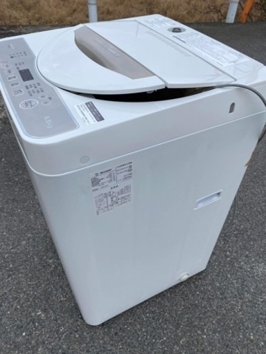 ?全自動電気洗濯機㊗️シャープ製5.5キロ✅設置込み?配達可能