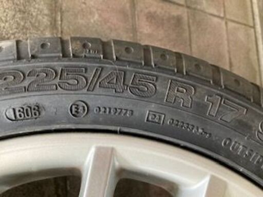 フォルクスワーゲン VW ゴルフ5 GT 純正ホィール＆タイヤ　４本セット(引き取り推奨)