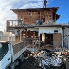 解体工事請け負います　空家　土地　更地　宅地　住宅　物置　ガレー...