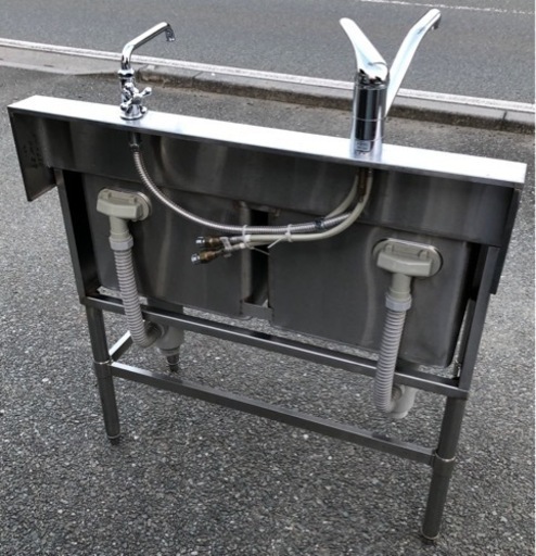⭐︎中古品　2槽シンク　900×450×790mm  厨房用品⭐︎