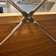 【良品】無印良品　ステンレスユニットシェルフ　オーク材　カップボードセット&帆立補強パーツ&高さ調整金具セット&説明書付きの画像