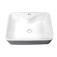 白陶器デザイン　角型ベッセル　洗面器ボウル　SL3460　新品　...