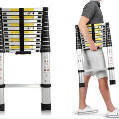 １回使用、収縮ハシゴ　伸縮はしご　最長高さ約3.8m+必要であれ...