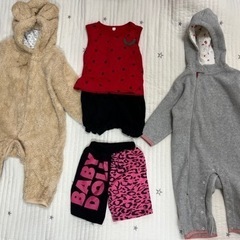 ベビー服　女の子　70cmから80cm 10点以上　保育園　お下がりの画像