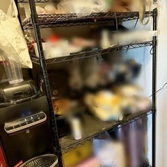 スチールラック　ラック　シェルフ　棚　黒　ブラックの画像