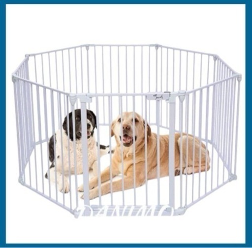 ペットフェンス ペットサークル ペットケージ　組替え自由 折り畳み 壁付け