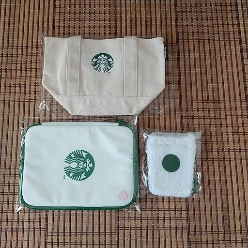 スタバ ミニトートバッグ 、マルチケース×2