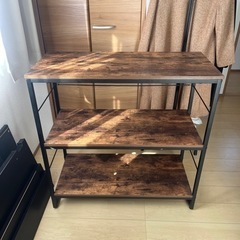 ニトリ　シェルフ　Nステイン9090BR 棚の画像