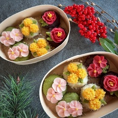【ネオ和菓子体験】あんこのお花「新春 華おはぎ」レッスンの画像