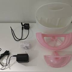 猫用フィルター式給水器＋専用フィルター　GEXピュアクリスタル　サークル・ケージ用　＋　軟水化フィルター半円タイプ13個の画像