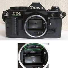 シャッター切れる・やや難 キャノン AE-1 プログラム 黒 レンズ付き FD 50mm 1:1.4　フィルムカメラ 昭和レトロ Canon ☆ PayPay(ペイペイ)決済可能 ☆ 札幌市 豊平区 平岸 平岸店の画像