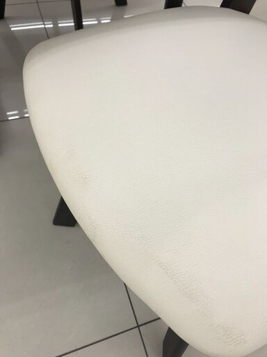 ★ジモティ割あり★ NITORI 伸縮式ダイニングテーブルセット ホワイト H70×D75×W92～120 クリーニング済み HJ1920