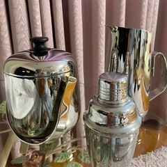 ピッチャー・アイスベール&トング・シェイカー　4点セット　ステンレス製