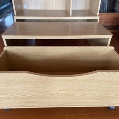 子供絵本おもちゃ収納ラックデスクの画像