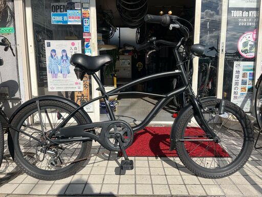 マットブラックのビーチクルーザー　ミニ　綺麗な中古です