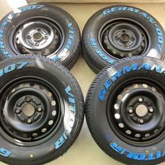 ホワイトレタータイヤ付!!ホンダ純正スチール◆3.5J 12イン...