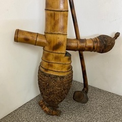 本格派 特大 全長150cm 竹製 自在鉤 じざいかぎ 囲炉裏 飾り 和風 インテリア レトロの画像