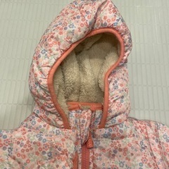 未使用品　FIRST COUNTキッズアウター 裏ボア花柄 80cmの画像
