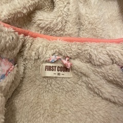 未使用品　FIRST COUNTキッズアウター 裏ボア花柄 80cmの画像