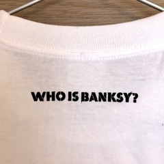 【新品】Banksy バンクシー Tシャツ 白 限定品 レディース BANKSYの画像