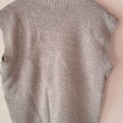 ラルフローレン RALPH LAUREN コットンニットベスト グレー　Lの画像