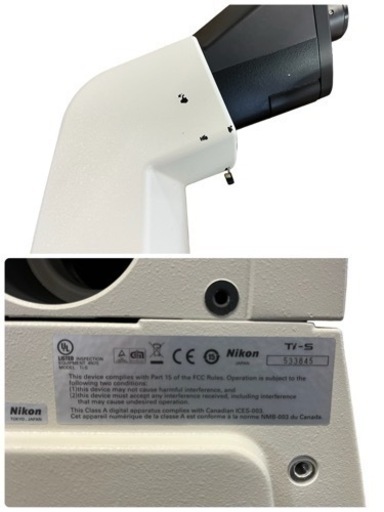 NO.1187【極美品】Nikon ニコン 研究用倒立顕微鏡 ECLIPSE Ti-S 欠品あり 中古品 動作未確認