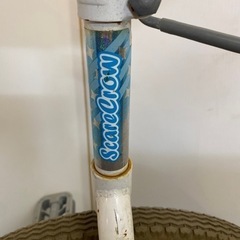 タイヤパンク 状態込み ブリヂストン 一輪車 水色 中古の画像