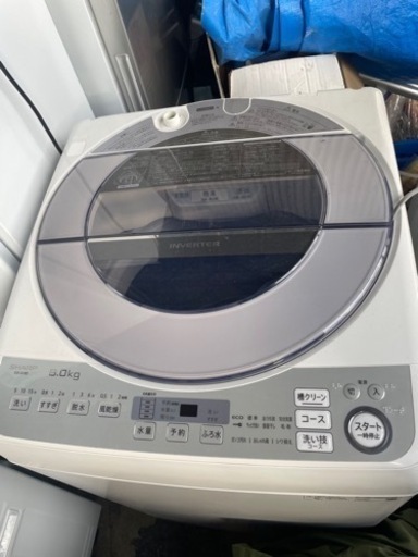 【‼️✨大容量高年式✨‼️】SHARP 洗濯機 8.0kg ES-GV8G 風乾燥 2020年製