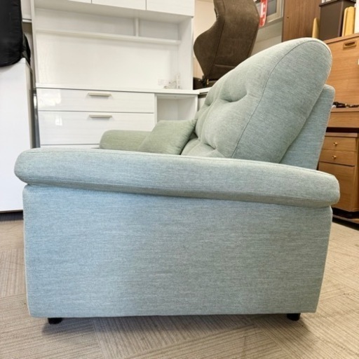 【美品‼️】定価89,990円♪ ニトリ 166cm幅2人掛けソファ(NポケットA12) 布製グレイッシュグリーン♪