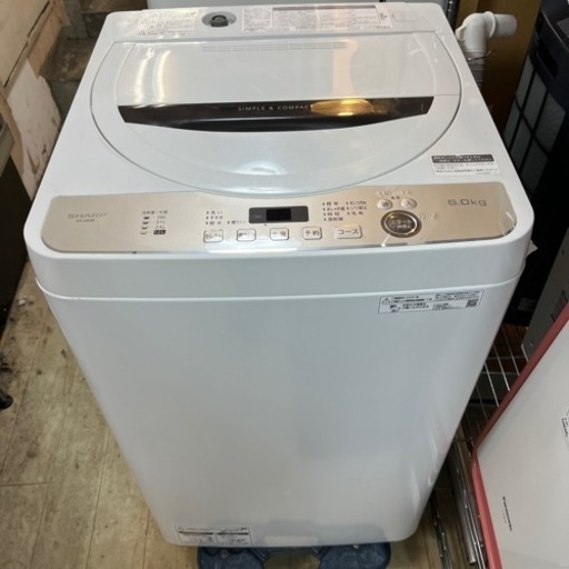 【送料無料】SHARP 6.0kg 全自動洗濯機 2021年製