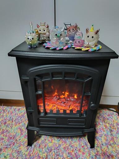 美品♡暖炉風ファンヒーター　600W 1200W