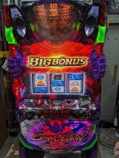 パチスロ実機 エヴァンゲリヲン・勝利への願いコイン不要機 ID：126-012678-007