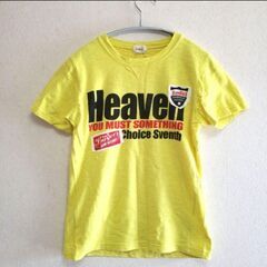 デザインTシャツ イエロー ロゴ かわいい