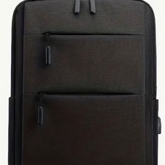 【新品・未使用】 ビジネスバッグ　バックパック黒　USB充電ハブ...