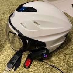 ジェットヘルメット　Bluetoothヘッドセット付き　ブーツカ...