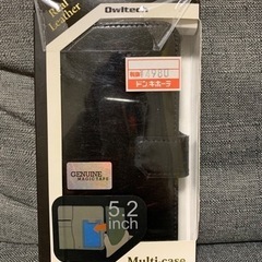【新品未使用】Owltech 本革ハンドメイド手帳型ケース　スマ...