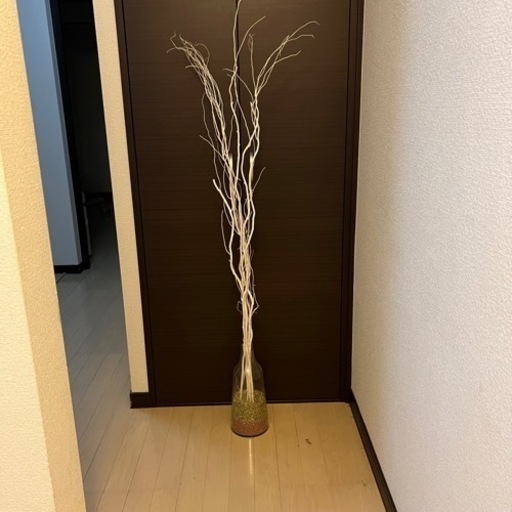 自作　オブジェ　枝　ガラス　鉢