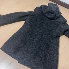 モヘア混合　ショートコート　中古品の画像