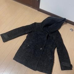 モヘア混合　ショートコート　中古品