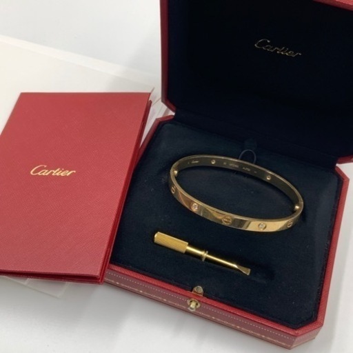 売り切れました。Cartier カルティエ　ラブブレス　4Pダイヤ　ハーフダイヤ　サイズ20 メンズ　保証書付　750YG