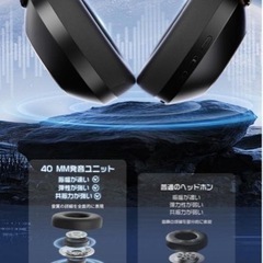 【新品未使用】【Bluetooth5.3 ワイヤレス ヘッドホン】ヘッドホン bluetooth ワイヤレス マイク付き ヘッドフォン 最大60時間再生 HiFi ステレオ重低音 40mm HD ドライバーユニット ノイズキャンセリング Headphones 無線 有線 両用 オーバーイヤーヘッドホン 低遅延 音楽 映画 ゲーム パソコン対応 仕事 通学 会議 折りたたみ式 ブラック の画像