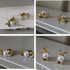 うさぎピアス（新品）2個セットの画像