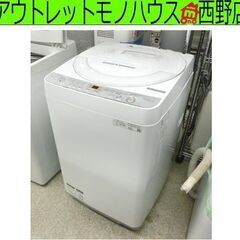 全自動 洗濯機 6.0kg 2019年製 シャープ ES-GE6C-W SHARP 札幌市 西区 西野店