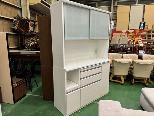 【愛品館八千代店】松田家具　スライド扉キッチンボード　1410