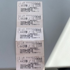 羽田空港から相模大野、町田南町田行き、高速バス5枚セット。