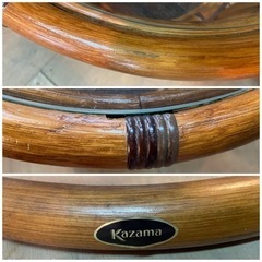 籐製品　コーヒーテーブル　Kazama   カザマ　ラタンテーブル　サイドテーブル  中古品の画像