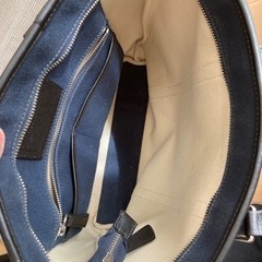 COACH コーチ トートバッグ キャンバス　青の画像