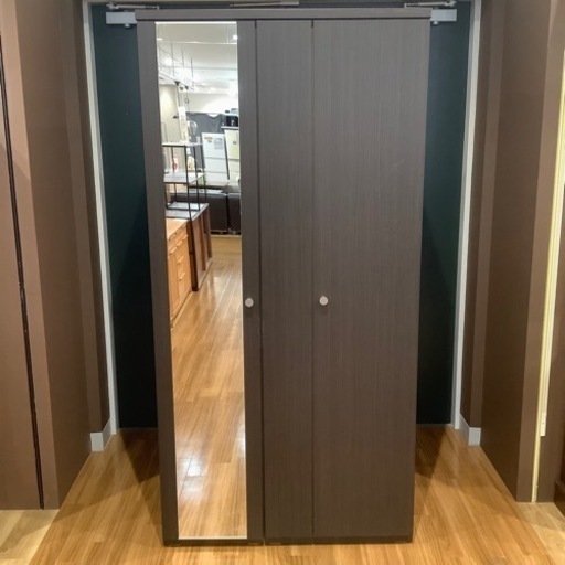 【トレファク神戸南店】ワードローブ  3枚扉  ダークブラウン【取りに来られる方限定】