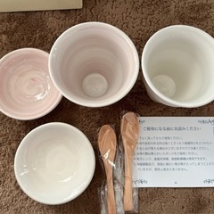 陶器　小皿　湯呑みの画像
