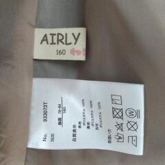 ボアブルゾン 黒×ベージュ 160の画像